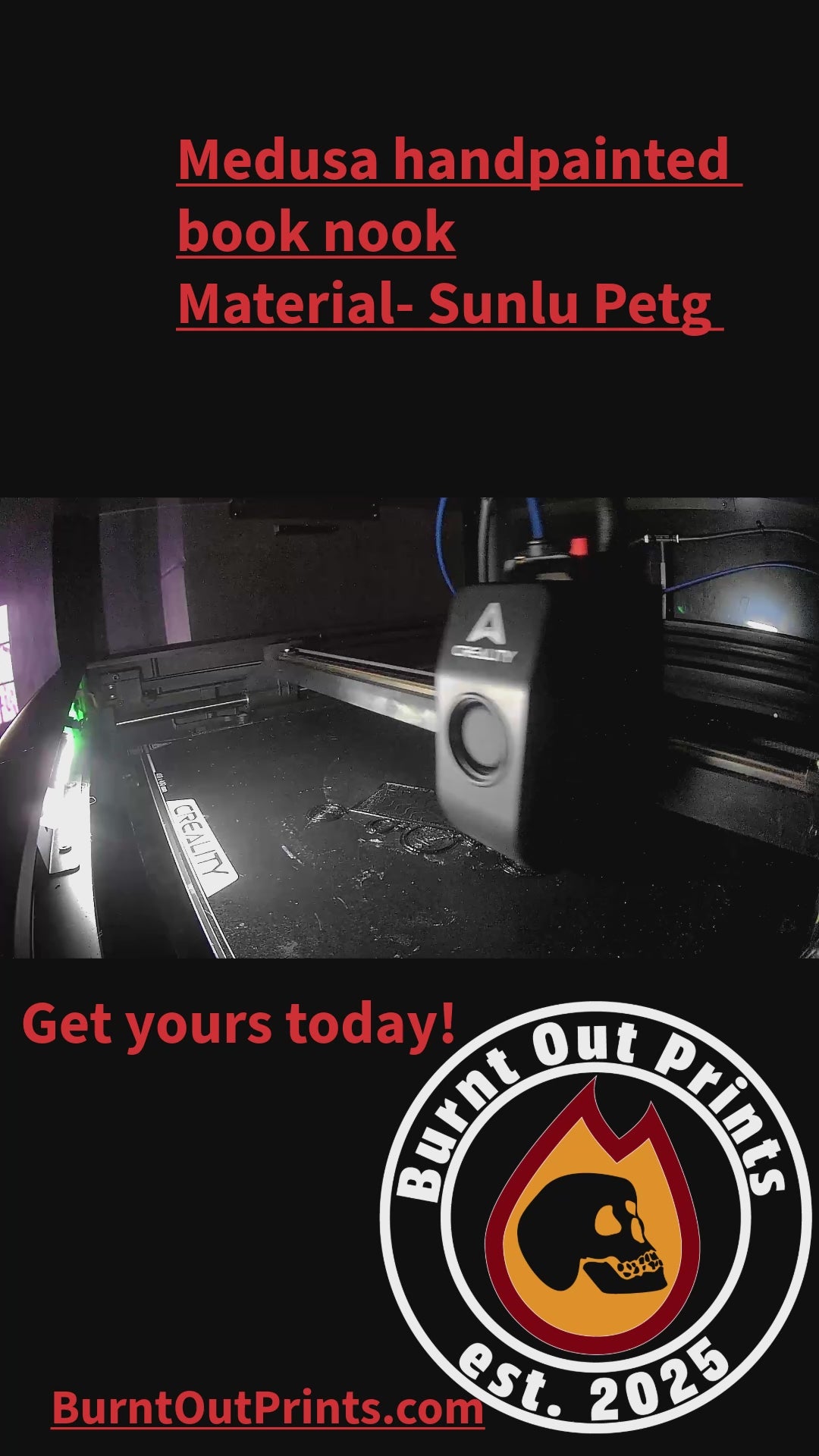 Medusa hand painted book nook Gold