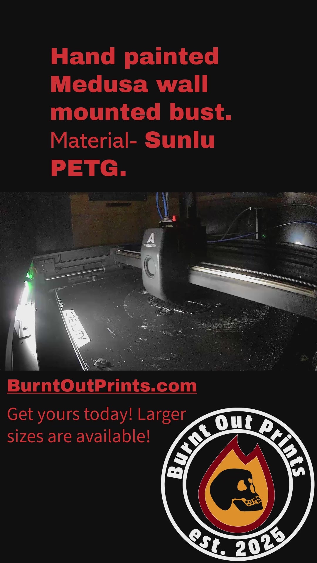 Hand painted Medusa wall bust. 10 inches